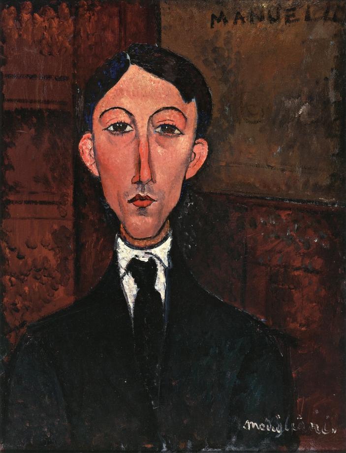 Bust of Manuel Humbert - Amedeo Modigliani Paintings